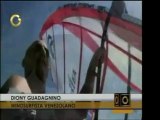 El atleta del windsurf Johny Guadagnino parte hacia Europa p