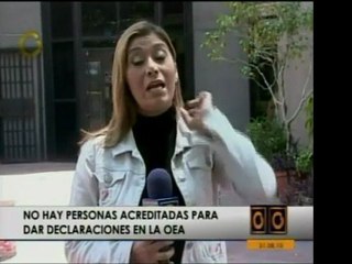 Sede de la OEA de Caracas dice que no hay en este momento pe