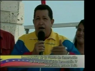 Pdte. Chávez inaugura la Planta de Generación de Respuesta R