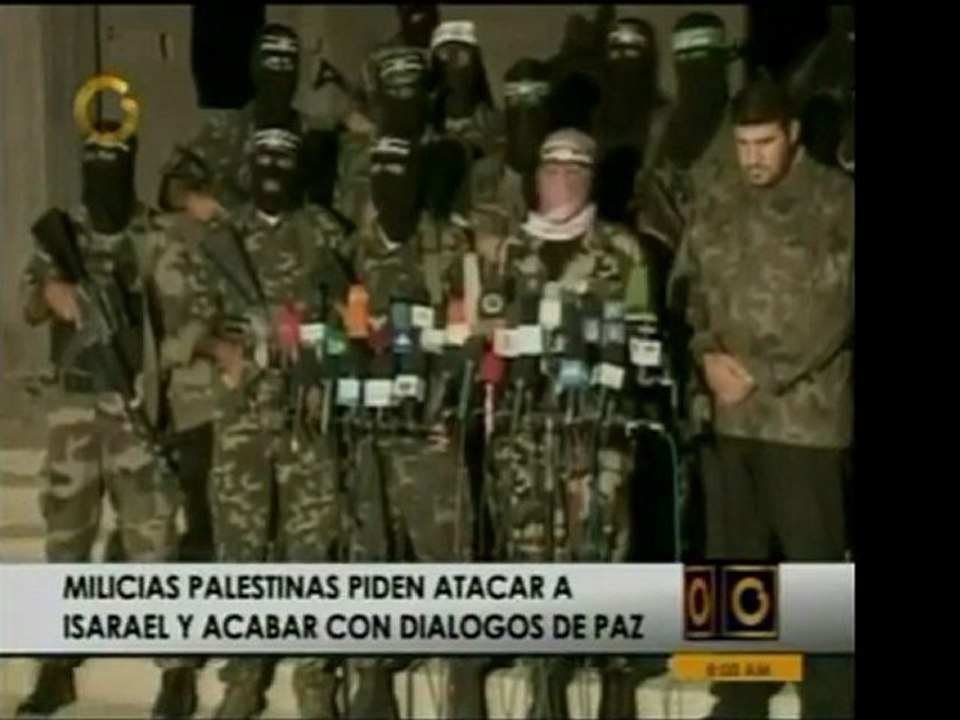 Milicias palestinas se oponen a las discusiones de paz con I