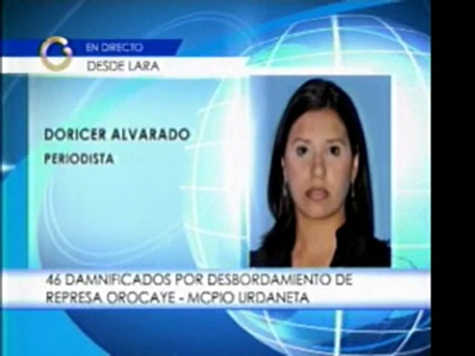 46 damnificados por desbordamiento de Represa Orocaye en el