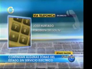Algunas zonas del estado Falcón continúan sin servicio eléct