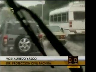 Información sobre efectos de las lluvias en el estado Táchir