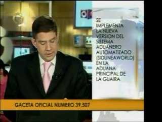 Gaceta Oficial anuncia implementación del nuevo sist. aduane