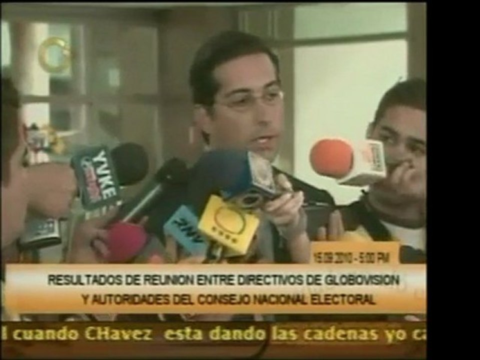 Directivos de Globovisión se reunieron con rectores del CNE