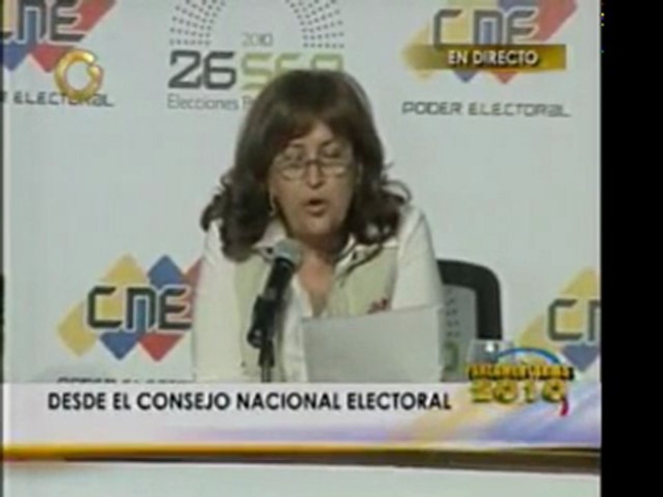 Tibisay Lucena anuncia los resultados desde la sede del CNE