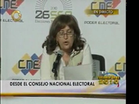 Tibisay Lucena anuncia los resultados desde la sede del CNE