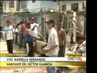 En San Bernardino la quebrada Anauco se desbordó y ocasionó