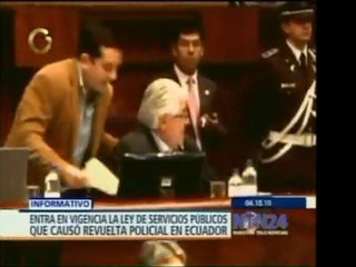 La Asamblea Nacional de Ecuador aprueba ley que motivó alzam