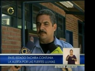 El estado Táchira sigue en alerta preventiva por las lluvias