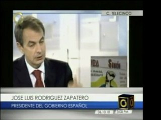 Presidente español, Rodríguez Zapatero, pidió a Venezuela co