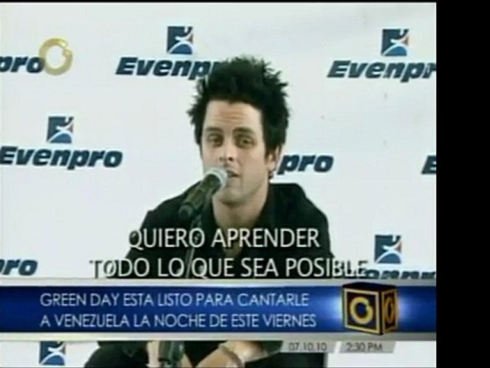 Grupo rock-punk Green Day ofrece sus expectativas respecto a