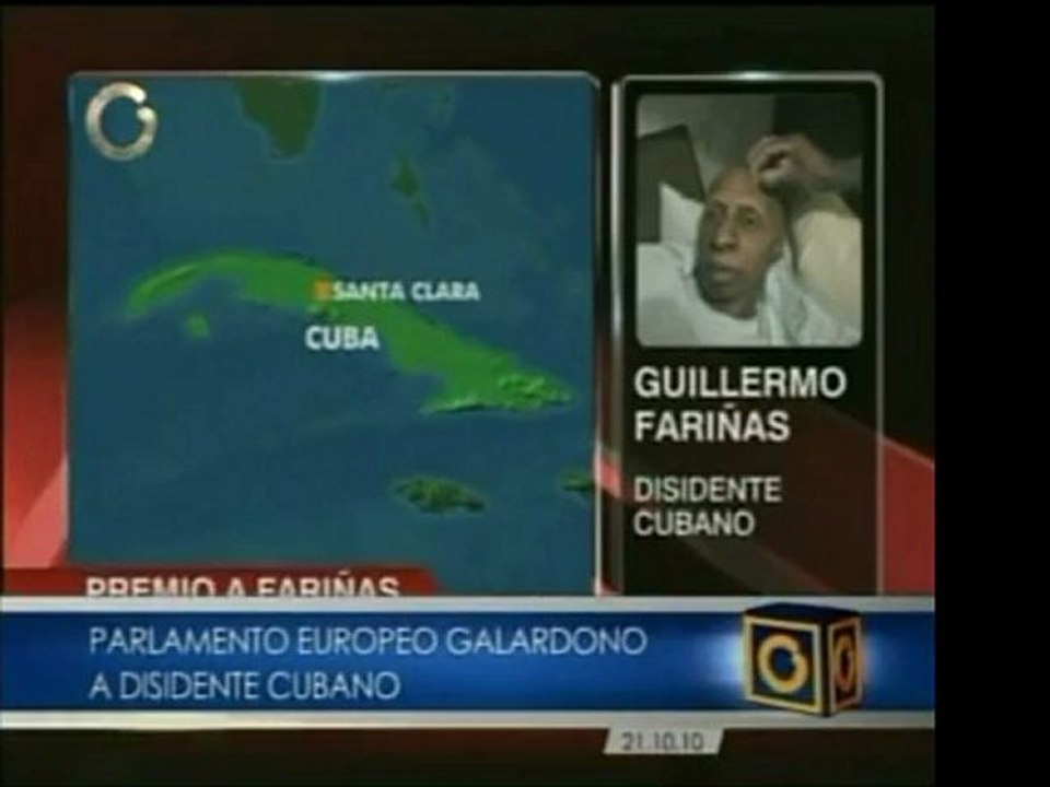 Disidente cubano, Guillermo Fariñas, galardonado en Europa