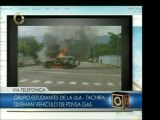 En el Táchira, estudiantes de la ULA incendiaron un vehículo