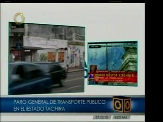 En el estado Táchira se da un paro general de transporte que