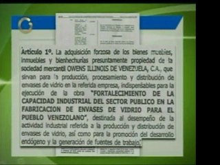 Expropiación de Owens Illinois se encuentra publicada en Gac
