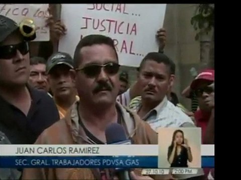 Obreros y trabajadores de PDVSA Gas Comunal reclaman pagos p