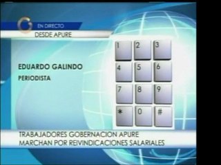 Trabajadores de la gobernación de Apure protestan por sus re