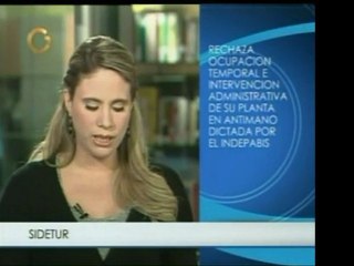 SIDETUR emite comunicado rechazando la intervención administ