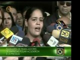 Familiares de trabajadores de Polar y rep. Sindicales acudie