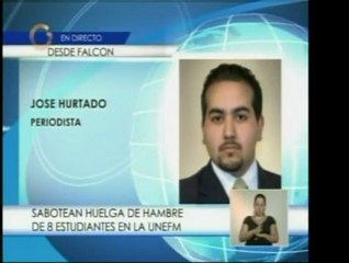 Ocho estudiantes de la UNEFM hacen huelga de hambre por la f