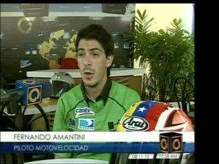 El motociclista criollo Fernando Amantini enfrenta dificulta