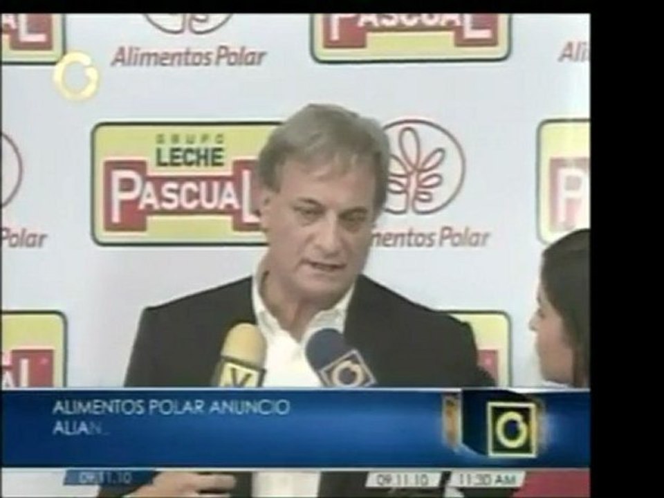 Pablo Baraybar, de Alimentos Polar, informa sobre el conveni