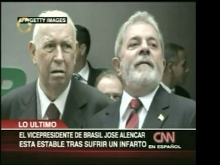 Vicepresidente de Brasil, José Alencar, sufrió un infarto re