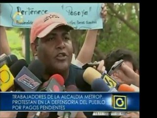 De nuevo trabajadores de la Alcaldía Metropolitana exigen a