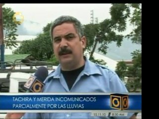 Los estados Táchira y Mérida están temporalmente incomunicad