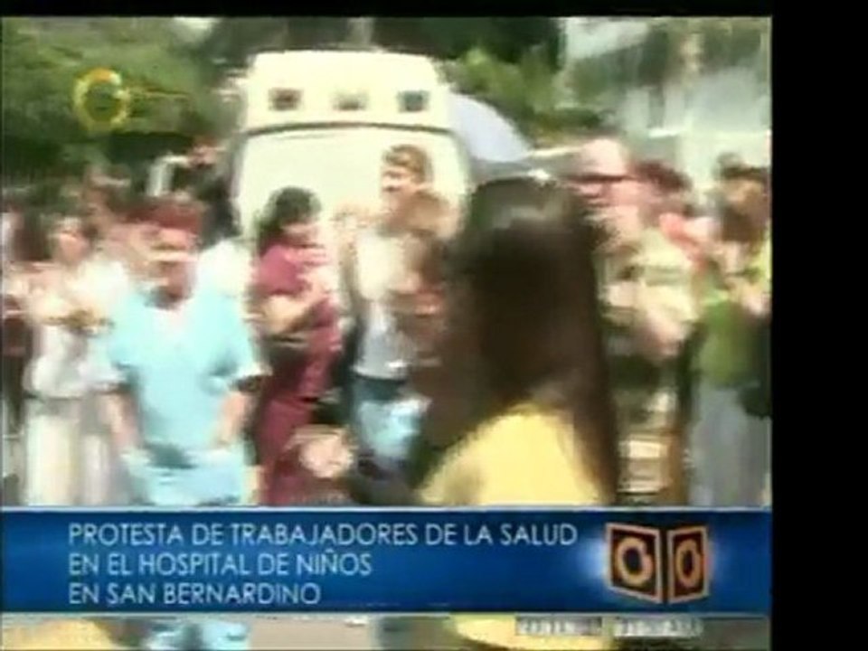 Trabajadores de la salud protestan en el Hosp. de Niños de S