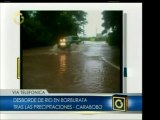 Rio Borborata en Carabobo se desbordó debido a las intensas