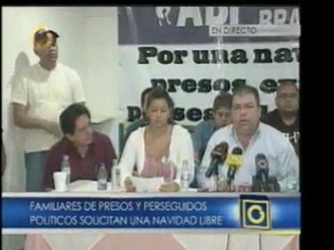 Organizaciones políticas y familiares solicitan una navidad