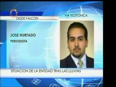 Falcón y otros estados están en alerta amarilla. Reporte des