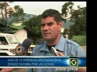 Quince viviendas se ven afectadas por las precipitaciones en