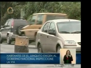 En el Km. 19 de El junquito los habitantes de la zona quiere