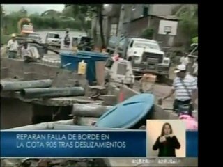 En la Cota 905 se realizan reparaciones de una falla de bord