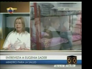 Ministra de la Salud, Eugenia Sader, garantiza que se vigila