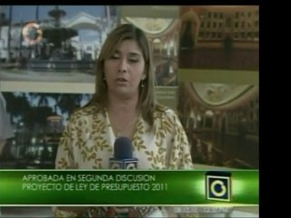 La AN aprobó en segunda discusión la Ley de Presupuesto 2011