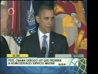 Pdte. Barack Obama habla sobre la derogación de la ley "don´