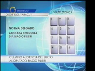 La abogada del diputado electo Biaggio Pilieri, Norma Delgad