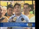 Primero Justicia realiza parlamentarismo de calle en Chacaít