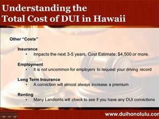 DUI Lawyer Honolulu: Total Costs of a DUI