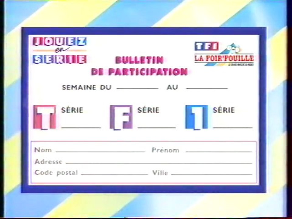Bande Annonce Promotionnel Jouez en Serie - TF1 La Foir'Fouille Octobre  1994 TF1 - Vidéo Dailymotion