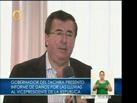 El gobernador Pérez Vivas, de Táchira, entregó un informe de