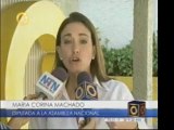 Diputada María Corina Machado rechazó invasiones en municipi