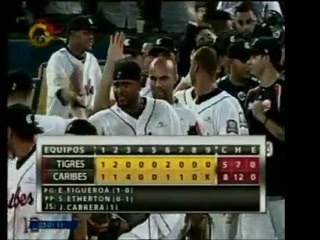 En el primer juego de la final del béisbol profesional Carib