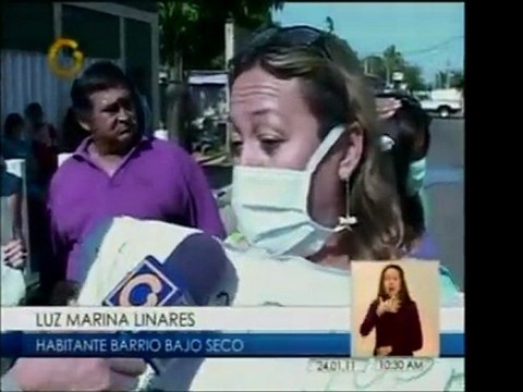 En el barrio Bajo Seco, del Zulia, las aguas servidas que se
