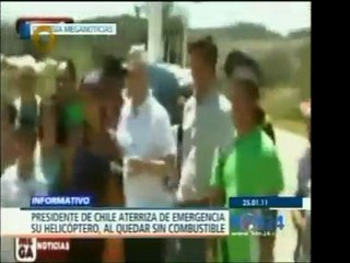 Presidente chileno Sebastián Piñera debió aterrizar de emerg