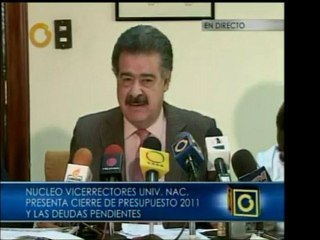 Núcleo de de Vicerrectores de Universidades Nacionales prese